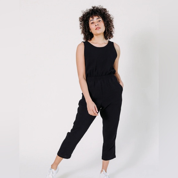 Poplinen Jameela Organic Cotton Jumpsuit - Grey - Size 1X - Like new - Picture 1 of 16